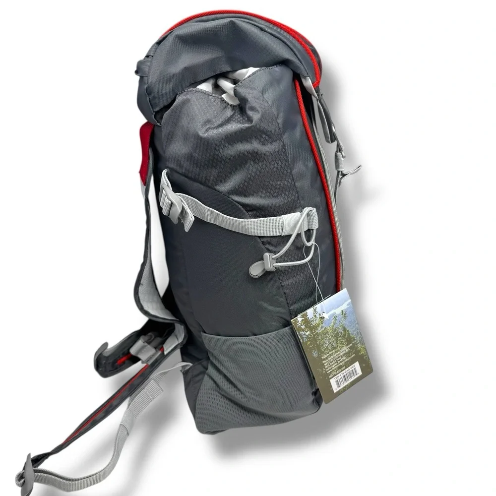 Timber Ridge Bendeleben 15L Backpack Gray Red Lightweight Hiking Day Pack - NEW‎